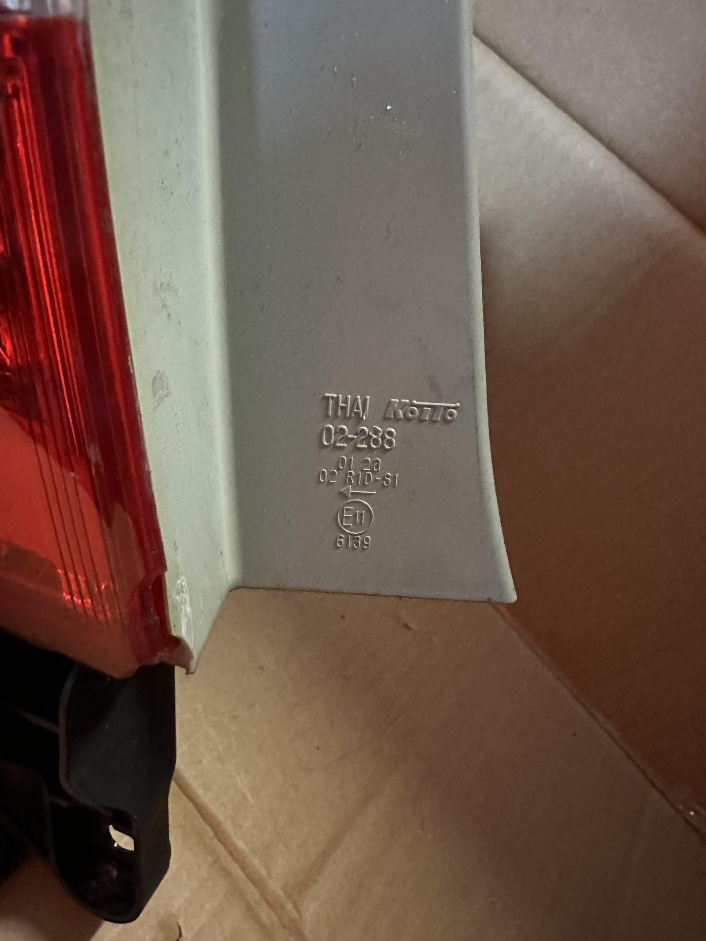2015 Corolla Left Taillight