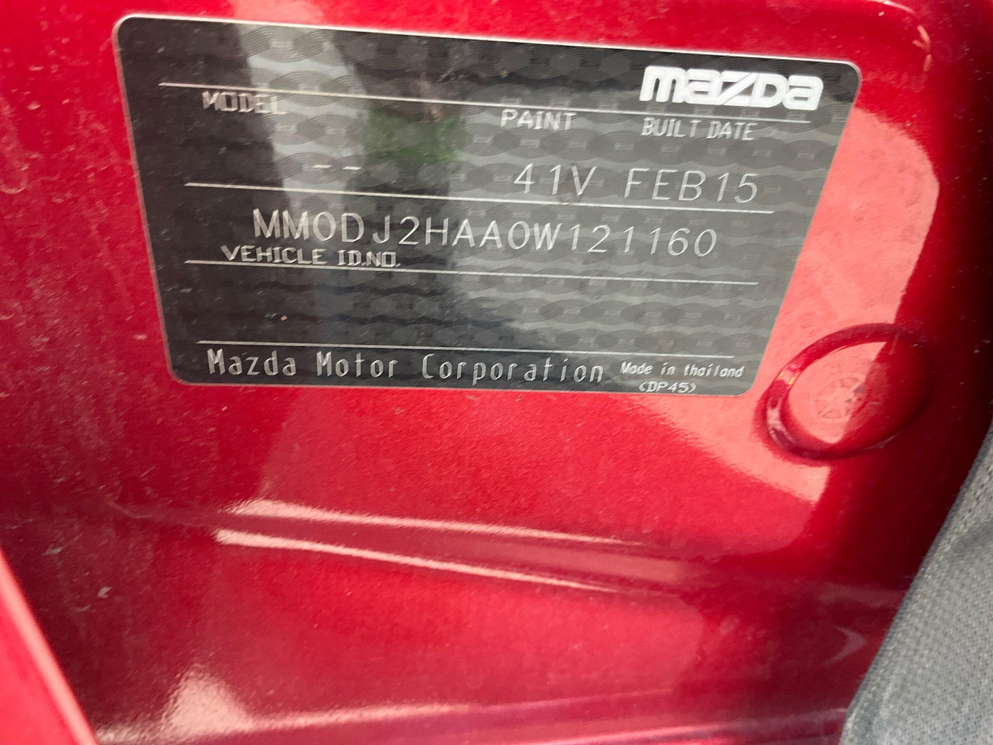 2015 Mazda Mazda2 DJ2HAA DJ2HAAHatchback
Mazda
Mazda2
