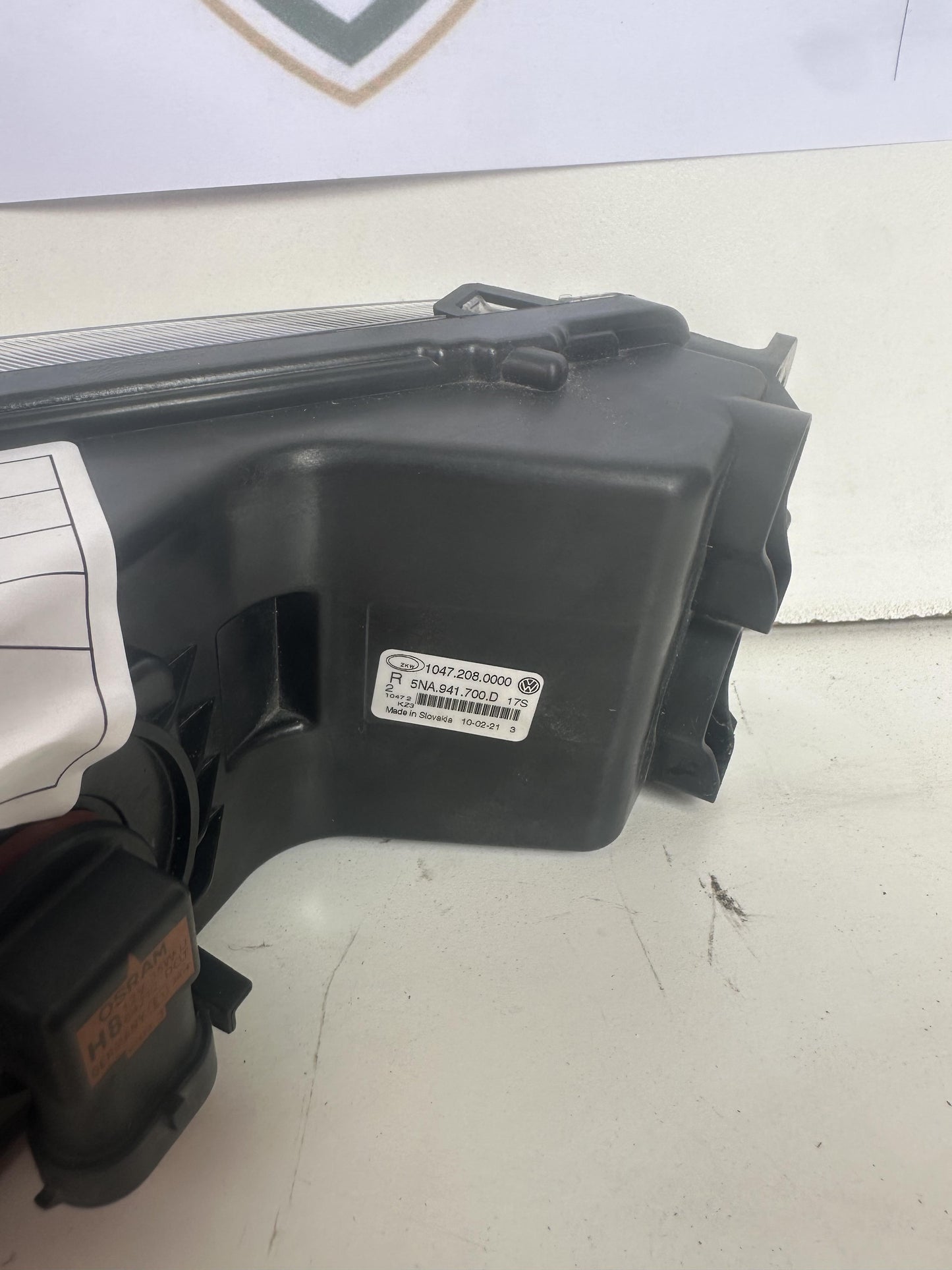 2021 MK1 - A1 Right Fog Light