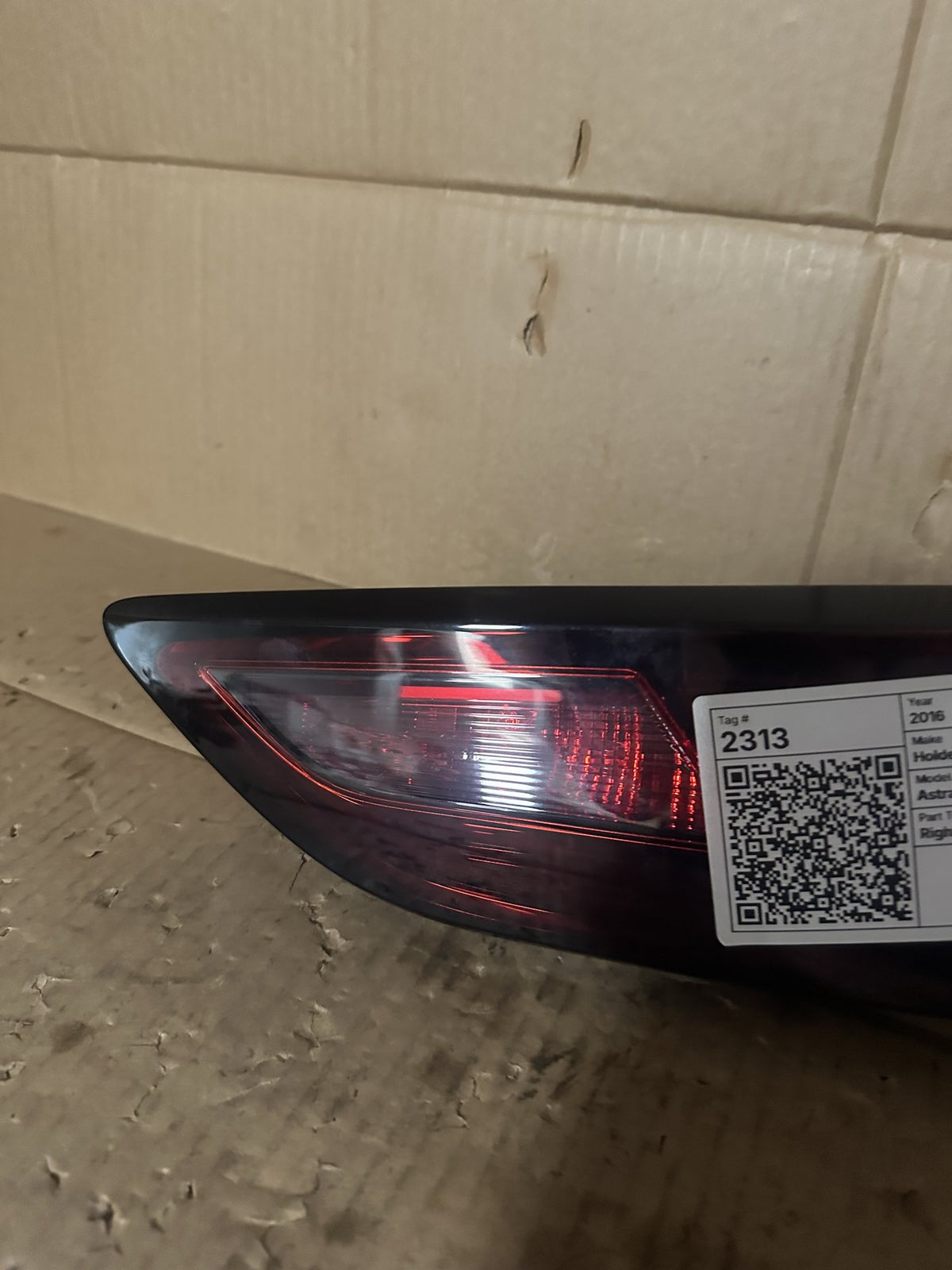 2016 Holden Astra BK Hatchback Right Boot Light 39032993