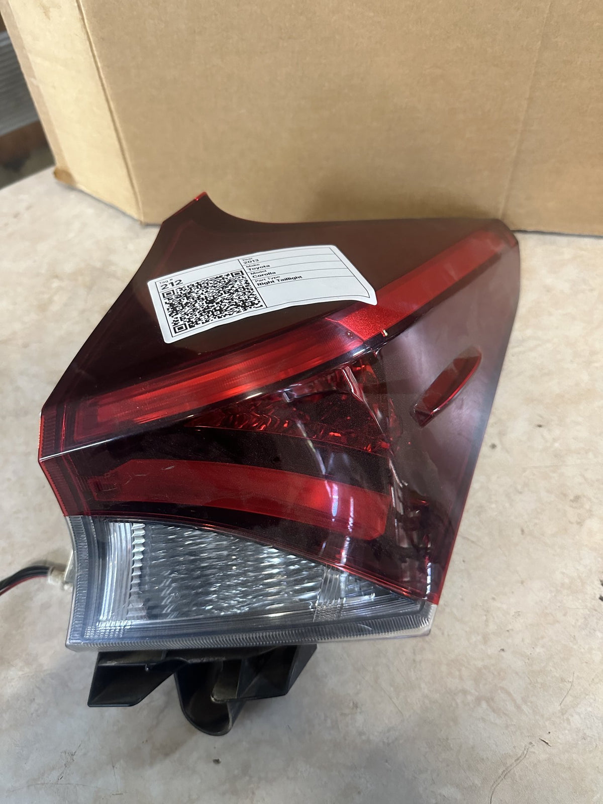 2012-2018 Toyota Corolla Hatchback Right Taillight 12602