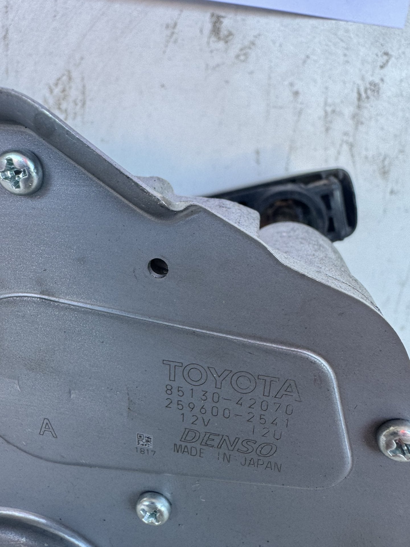 2017 Toyota RAV4 Station Wagon Rear Wiper Motor