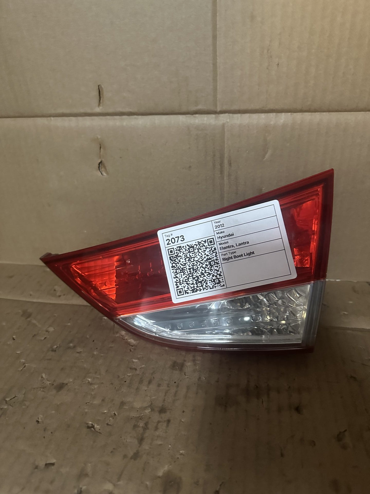 2012 Hyundai Elantra - Right Boot Light