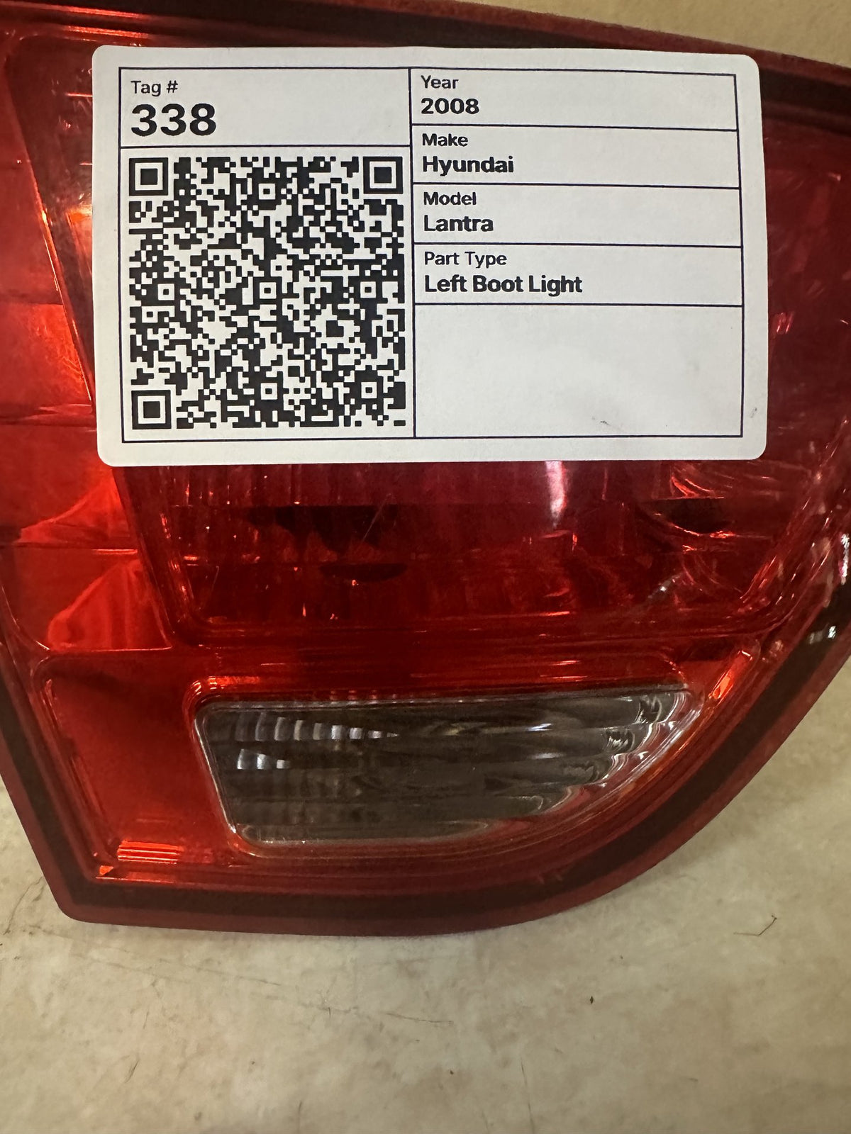 2008 Hyundai Elantra Sedan Left Boot Light 924042H01