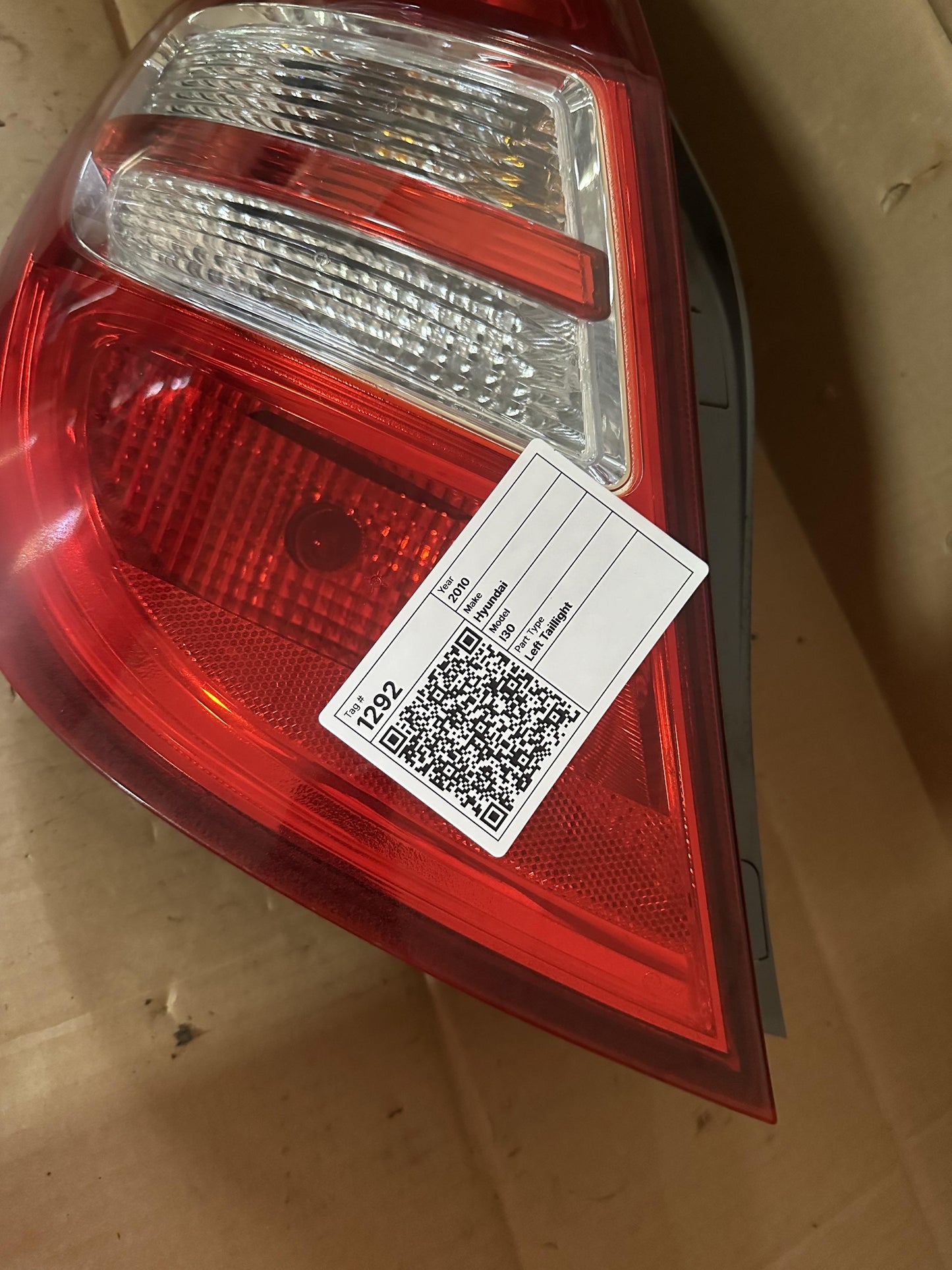 2010  I30 Left Taillight