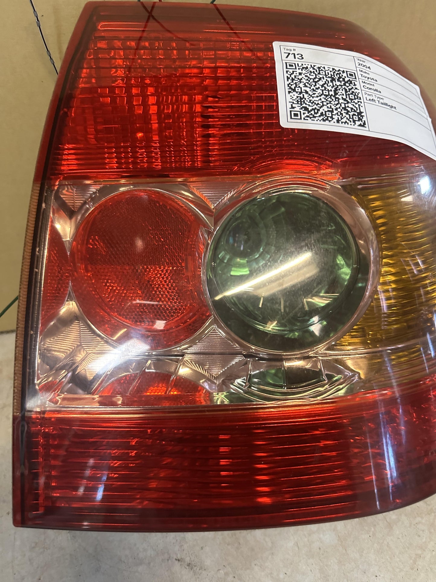2004  Corolla Left Taillight
