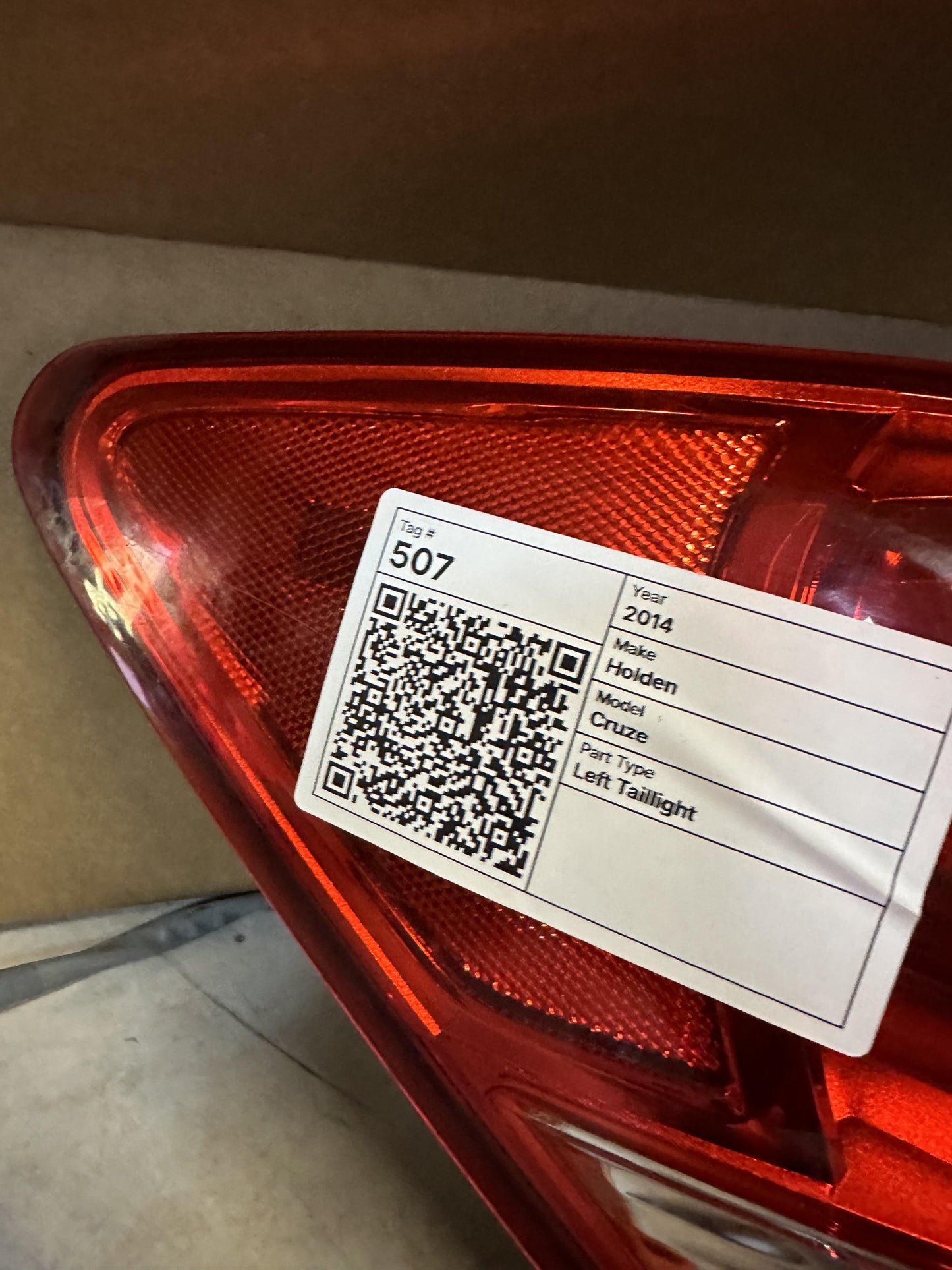 2014  Cruze Left Taillight