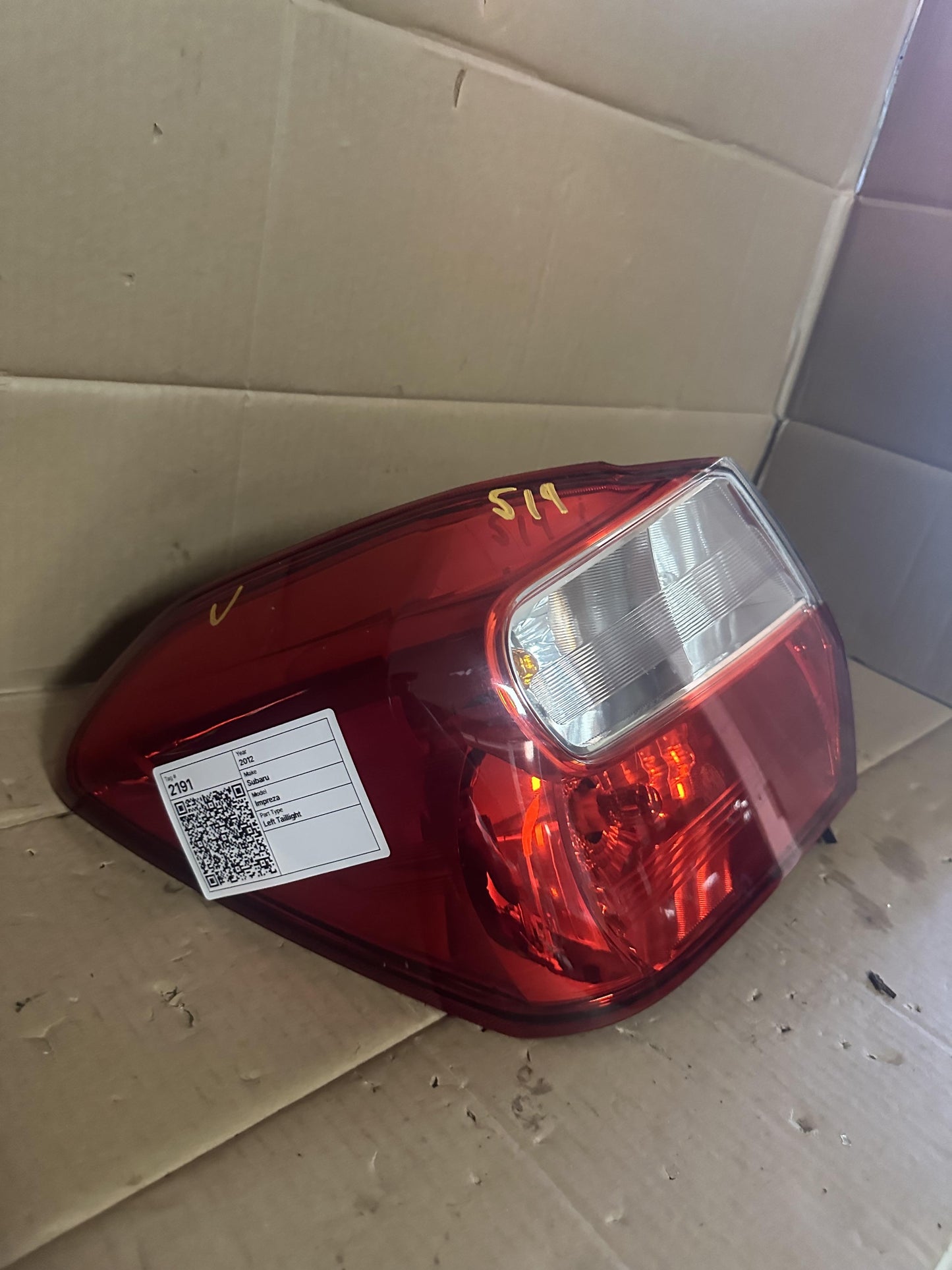 2012   Left Taillight