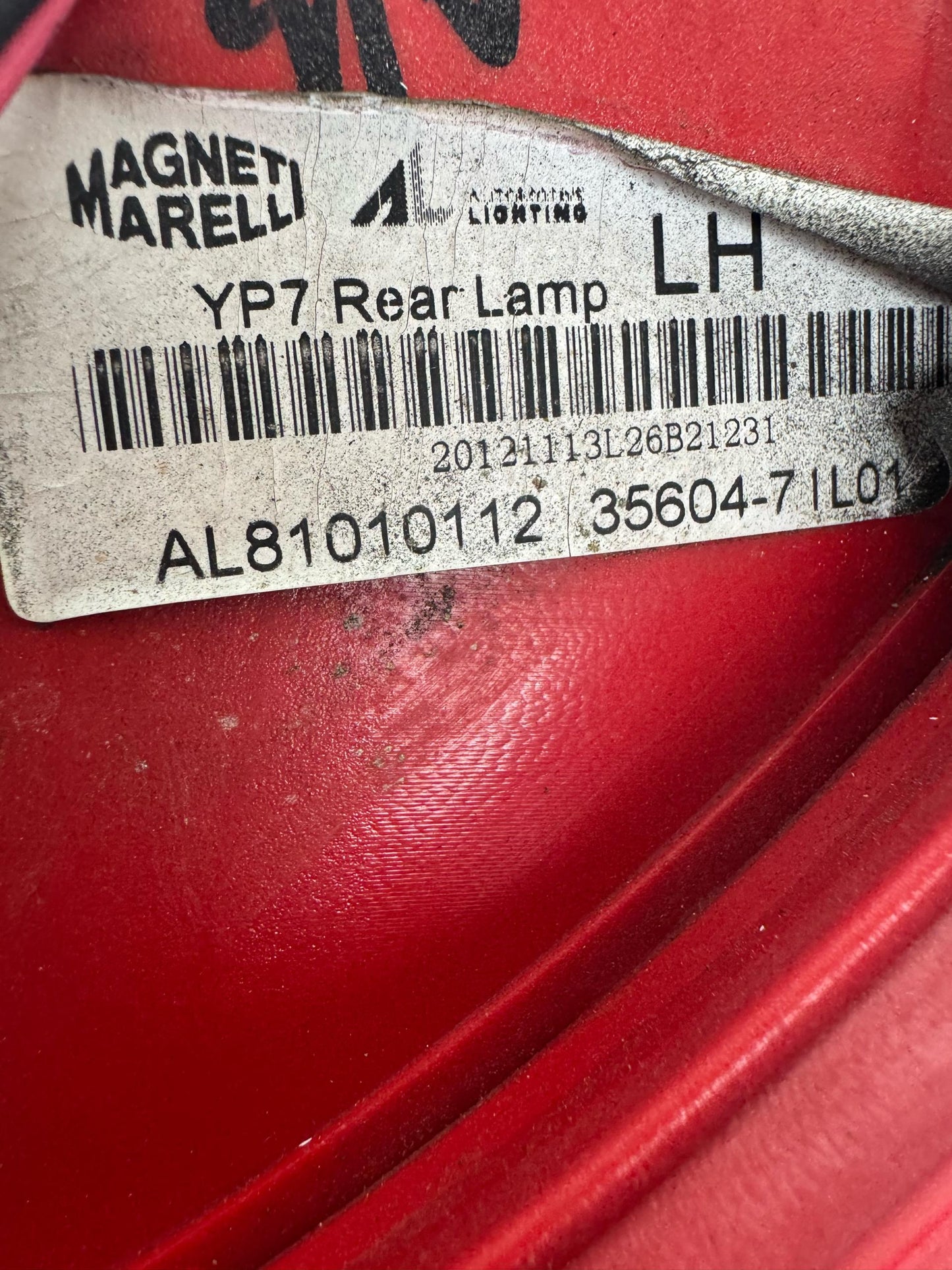 2013 Suzuki Swift Left Taillight