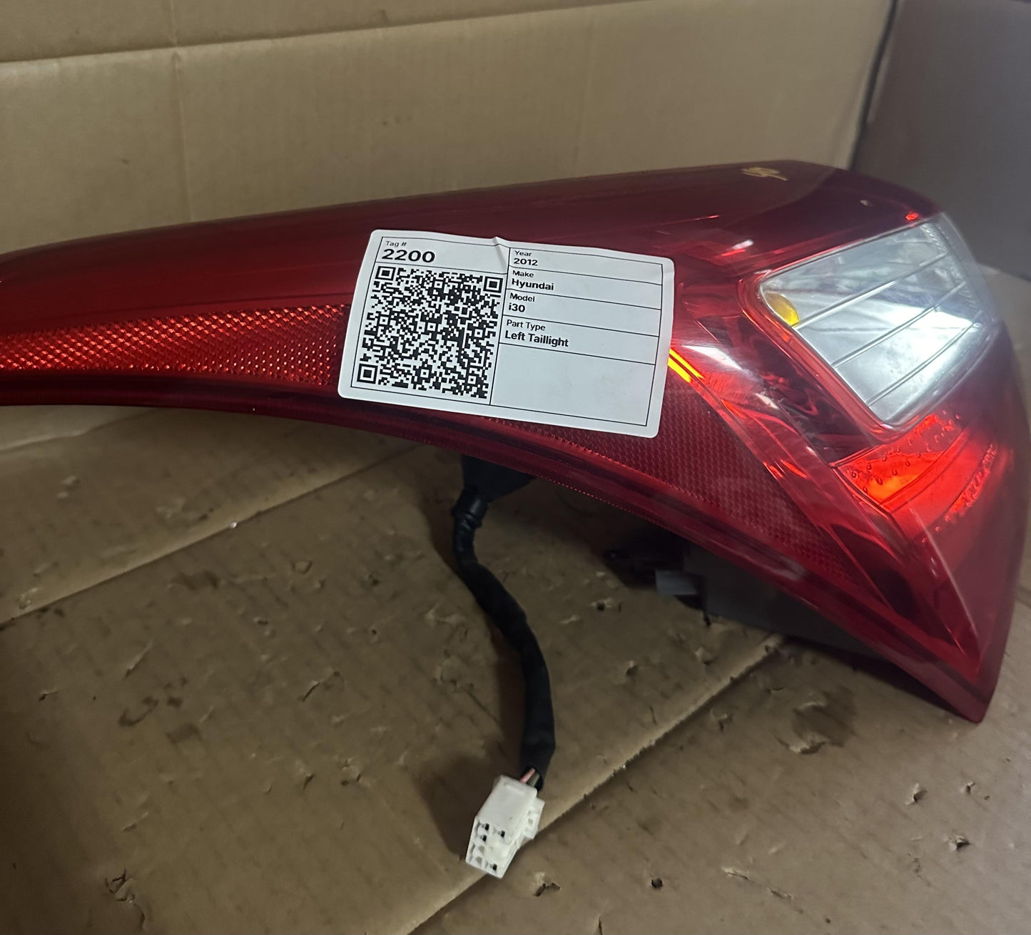 2012   Left Taillight