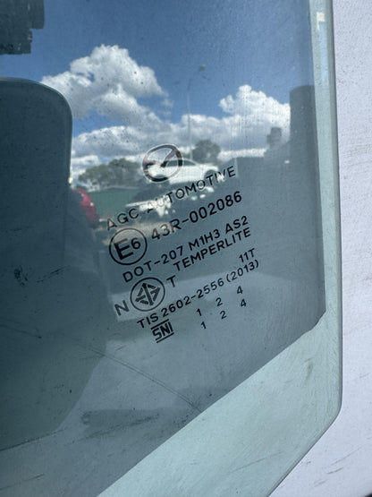 2017  DK Left Rear Door Glass