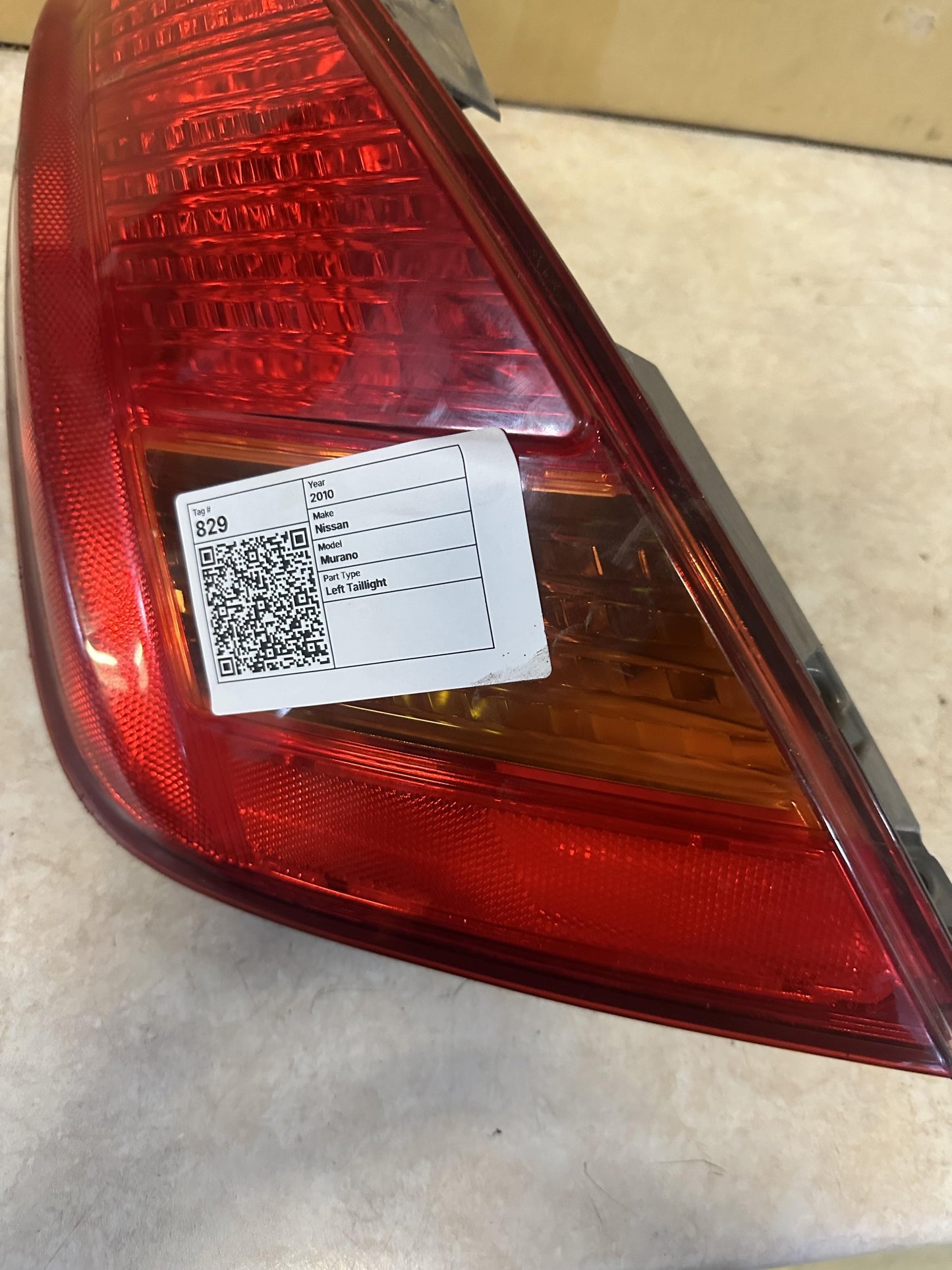 2010  Murano Left Taillight