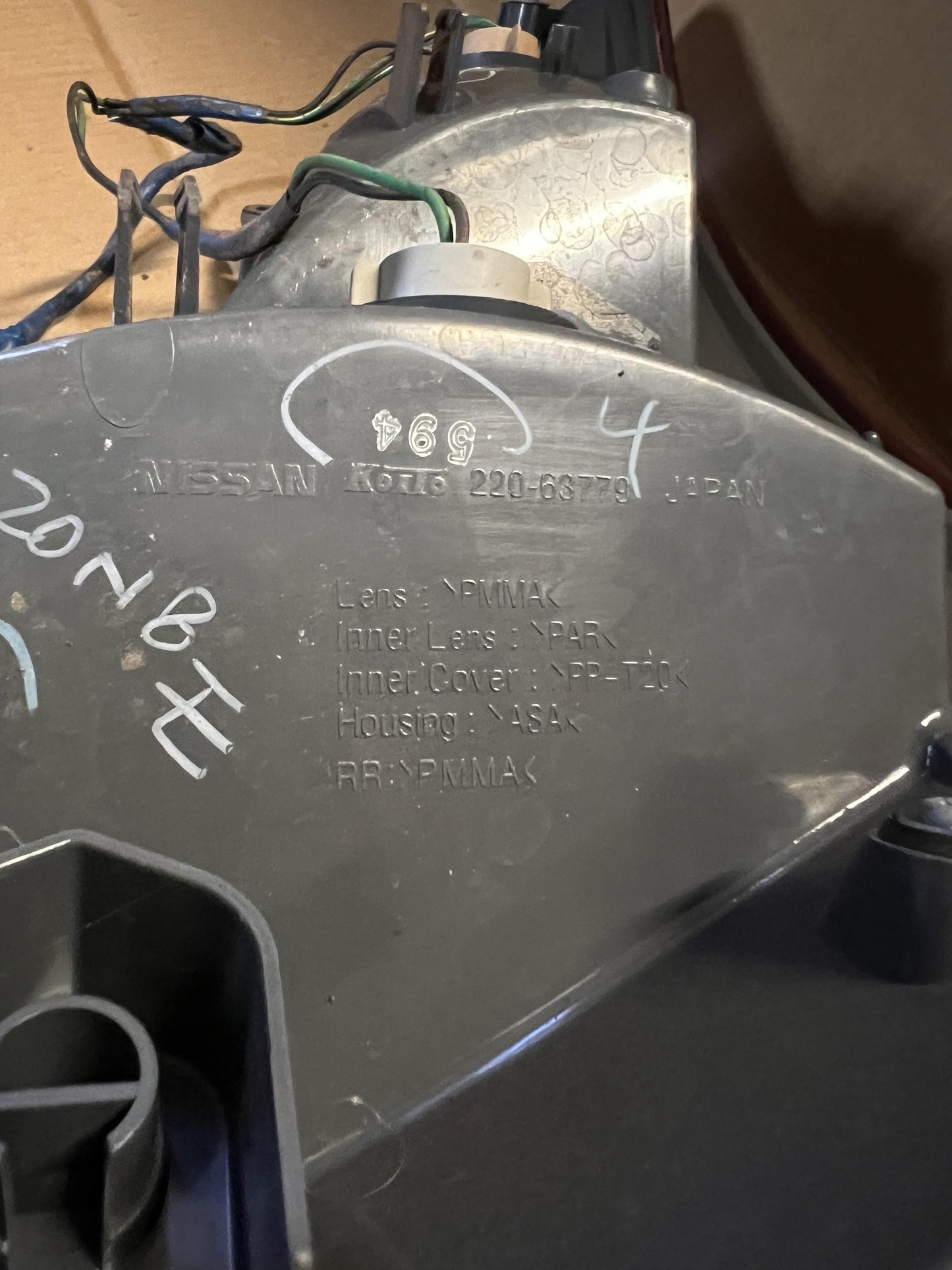 2010  Murano Left Taillight