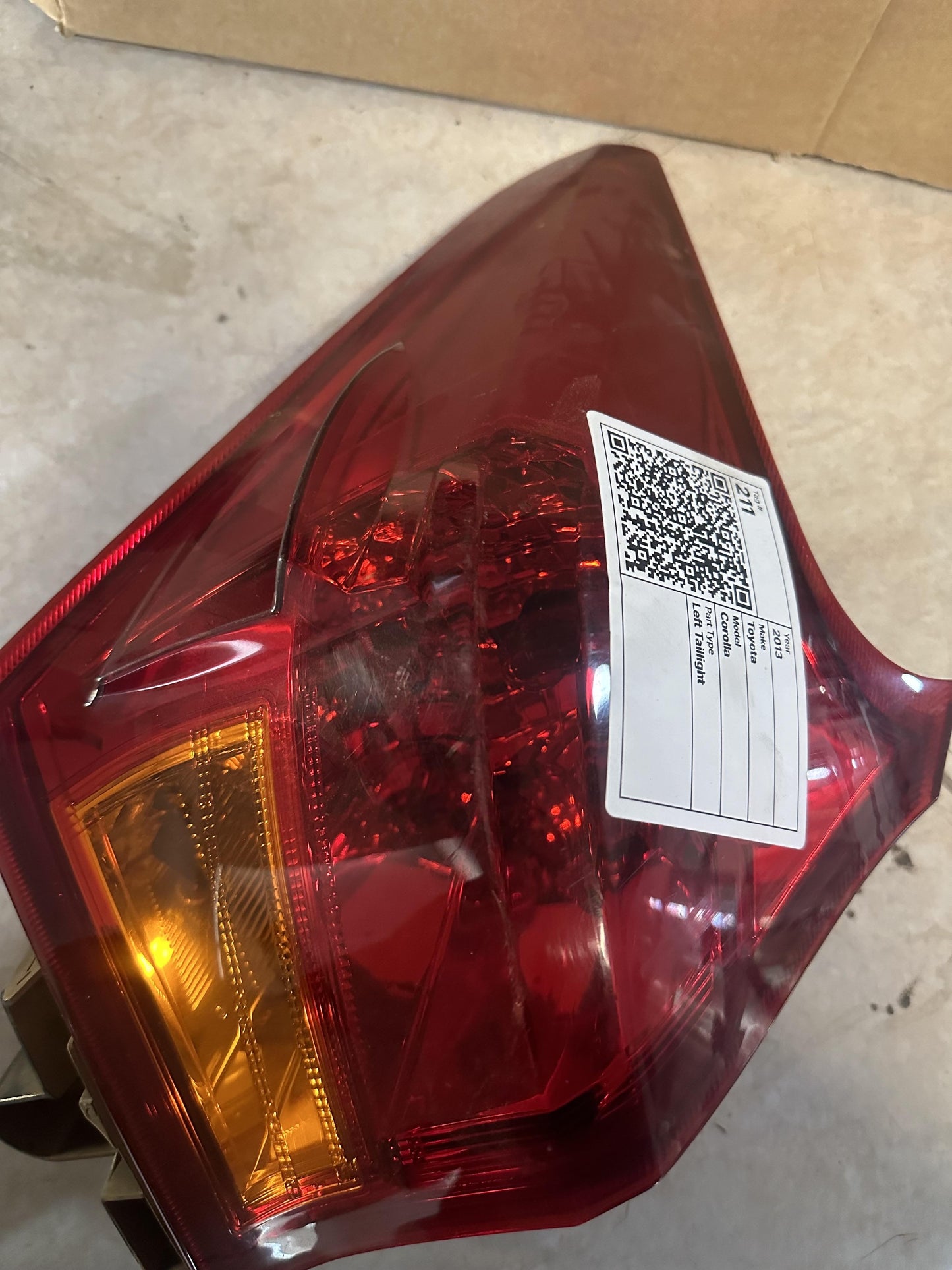2013   Left Taillight