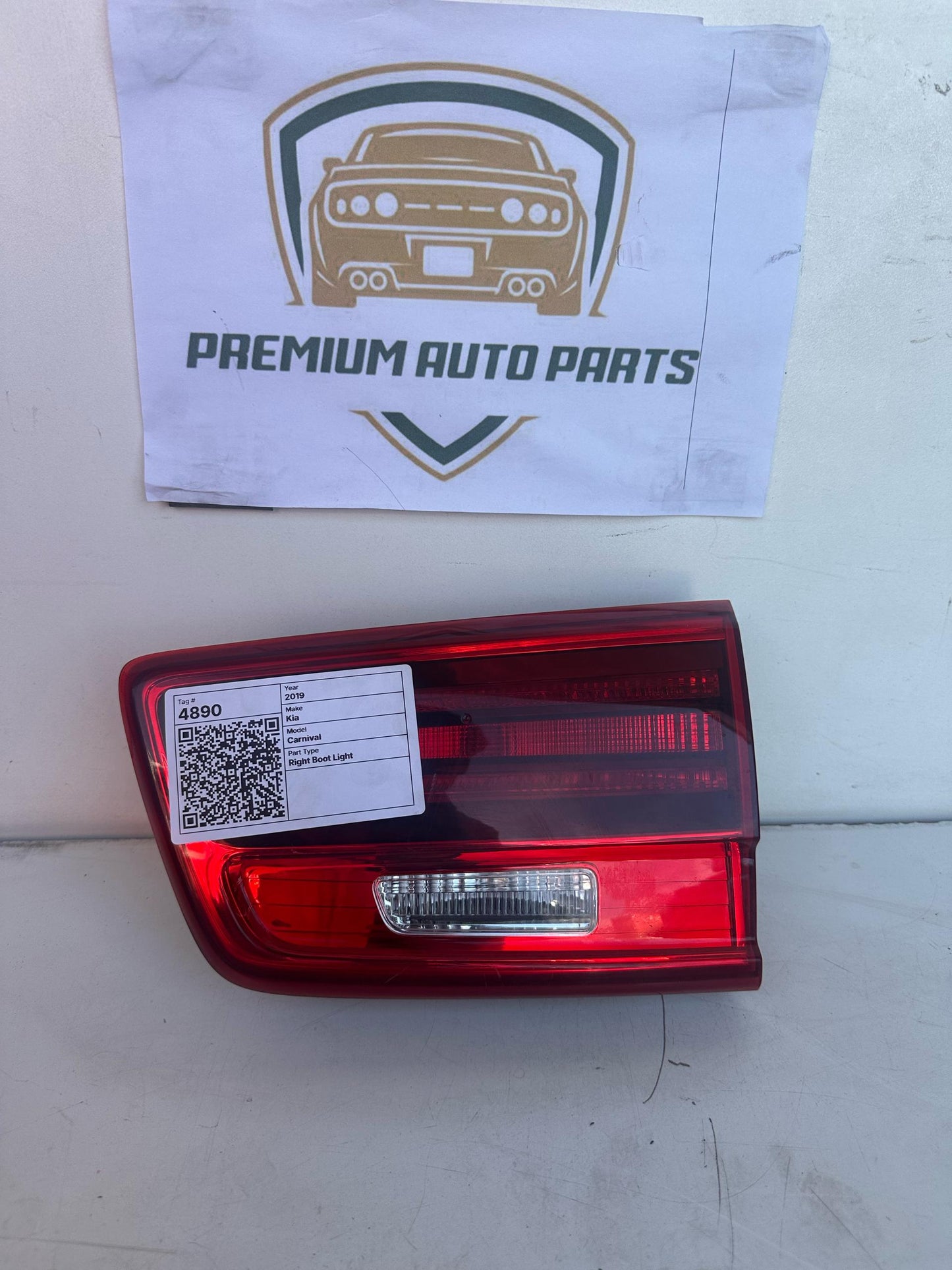 2019 Kia Carnival YP Right Boot Light