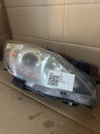Right Headlight, 2013, Mazda, Mazda3