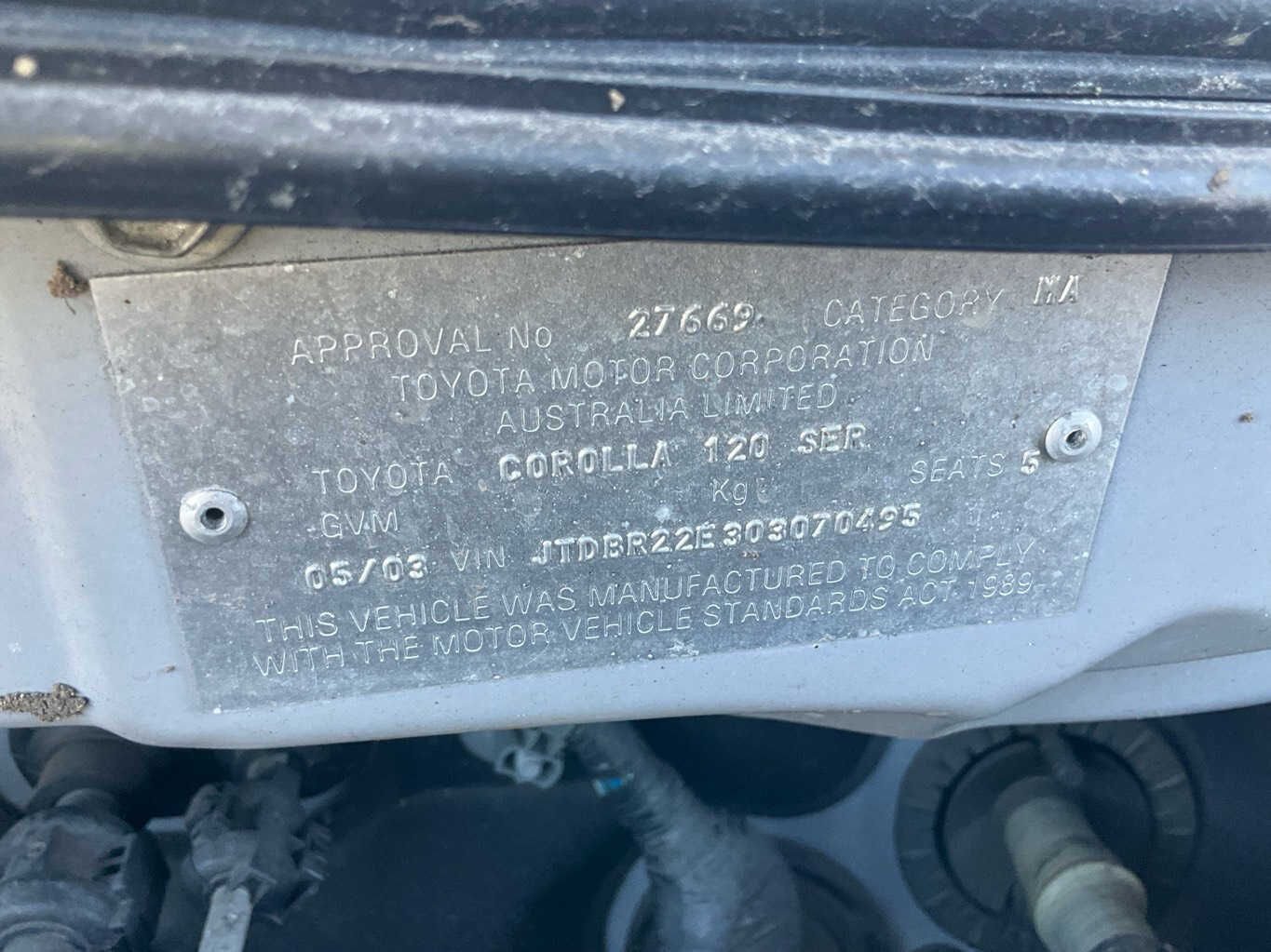 2003 Toyota Corolla E120