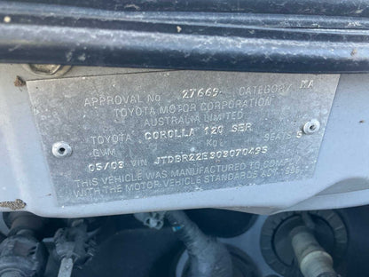 2003 Toyota Corolla E120