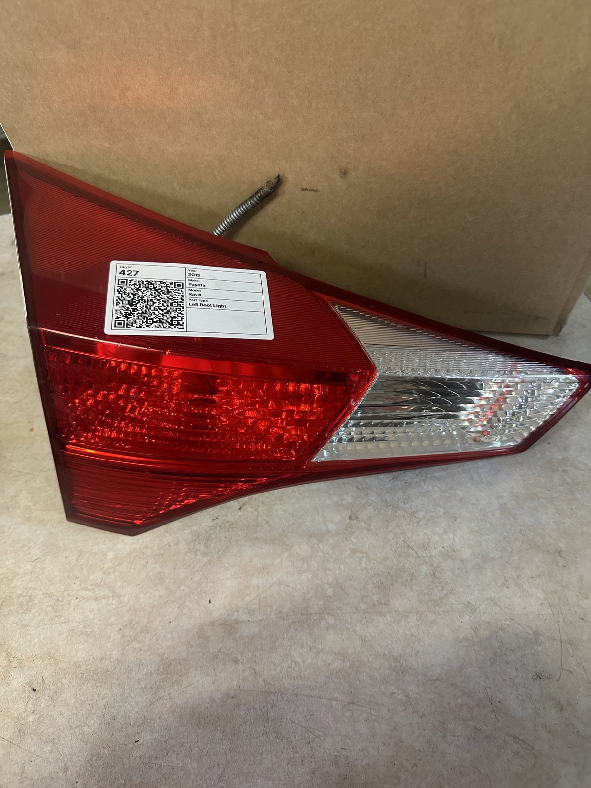 2013 Toyota RAV4 - Left Boot Light
