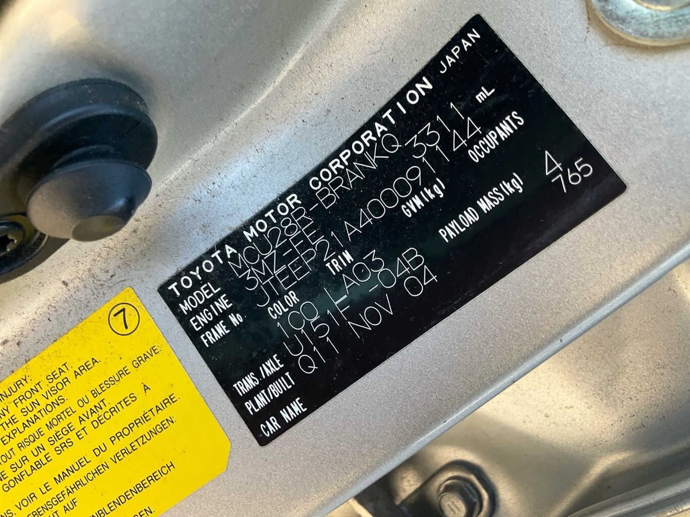 2005 Toyota Kluger XT U40