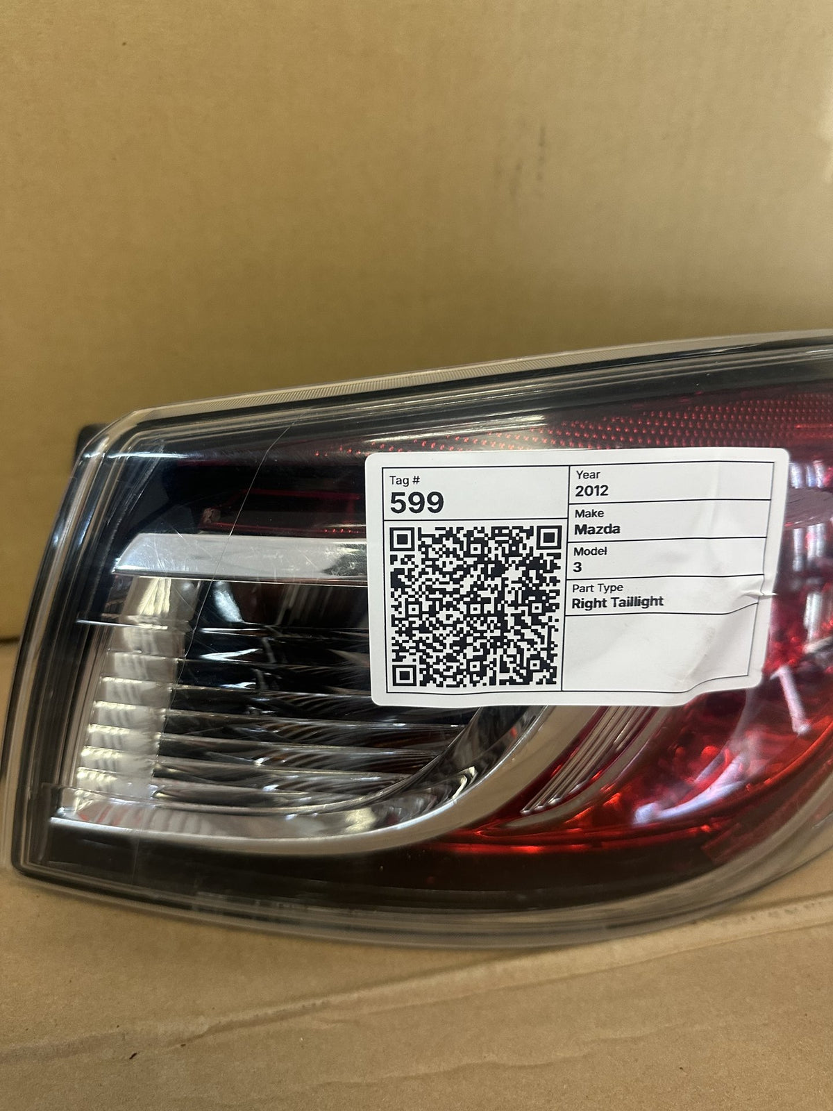 2012 Mazda 3 - Right Taillight
