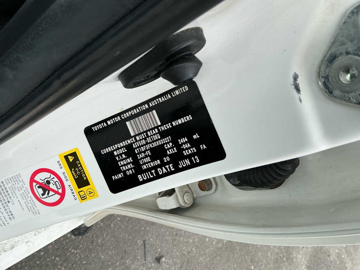 2013 Toyota Camry Altise XV50
