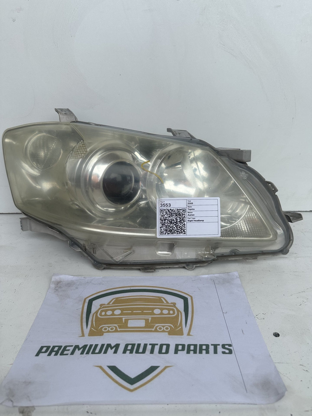 2008 Toyota Aurion GSV40R Sedan Right Headlight 06-118
