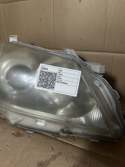 2007 Toyota Aurion Sedan Right Headlight 06-119
