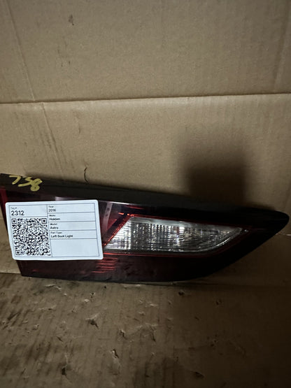 2016 Holden Astra BK Hatchback Left Boot Light 39032993