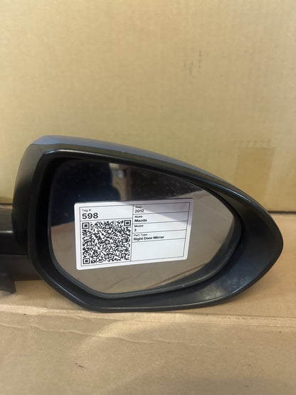 2012 Mazda 3 3 Hatchback Right Door Mirror 022684