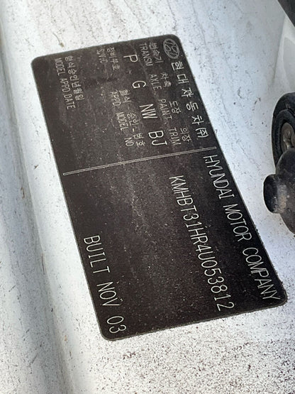 2003 Hyundai Getz XL TB