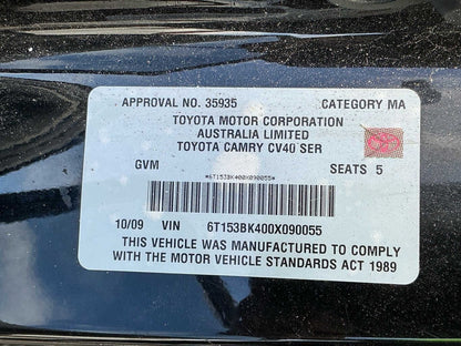 2009 Toyota Camry Ateva L Special Edition XV40