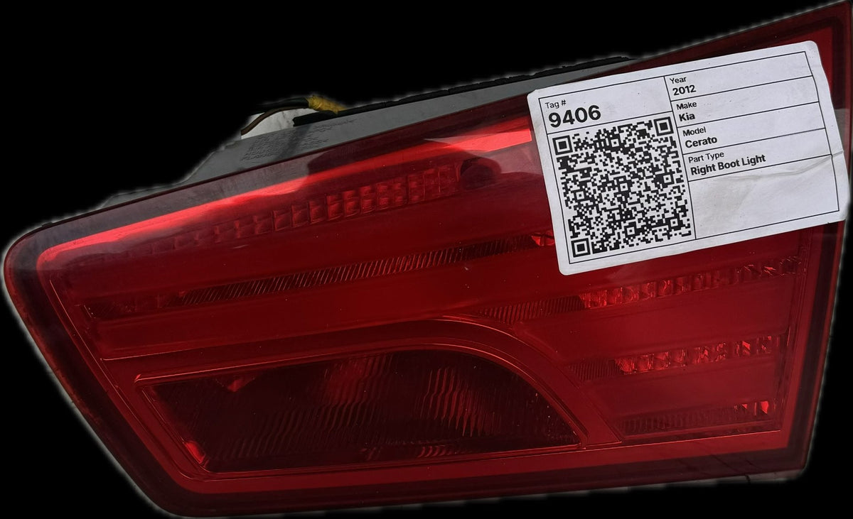 2012 Kia Cerato TD Hatchback Right Boot Light