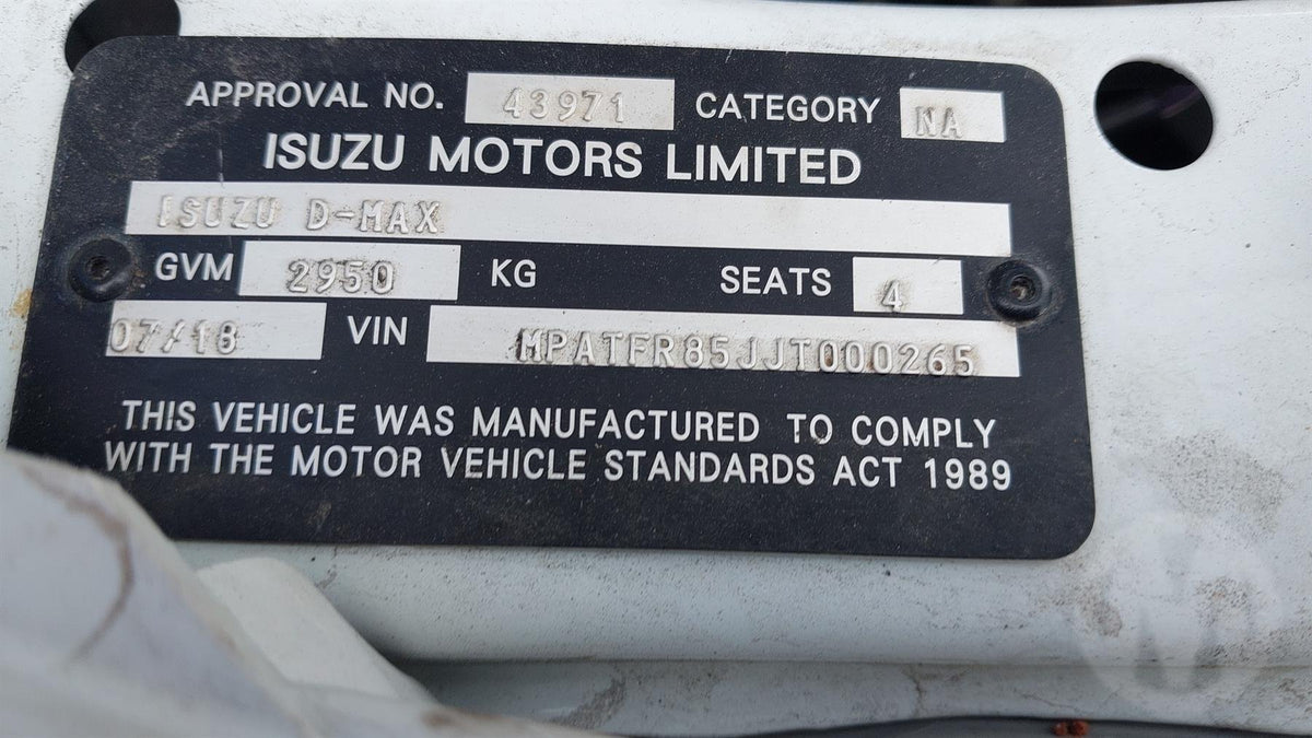 2018 Isuzu D-Max TFS
