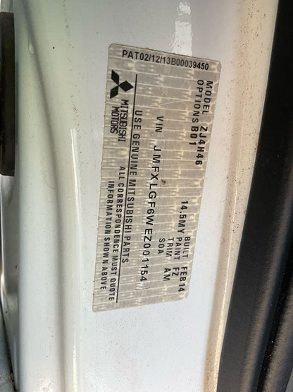 2014 Mitsubishi Outlander ZJ