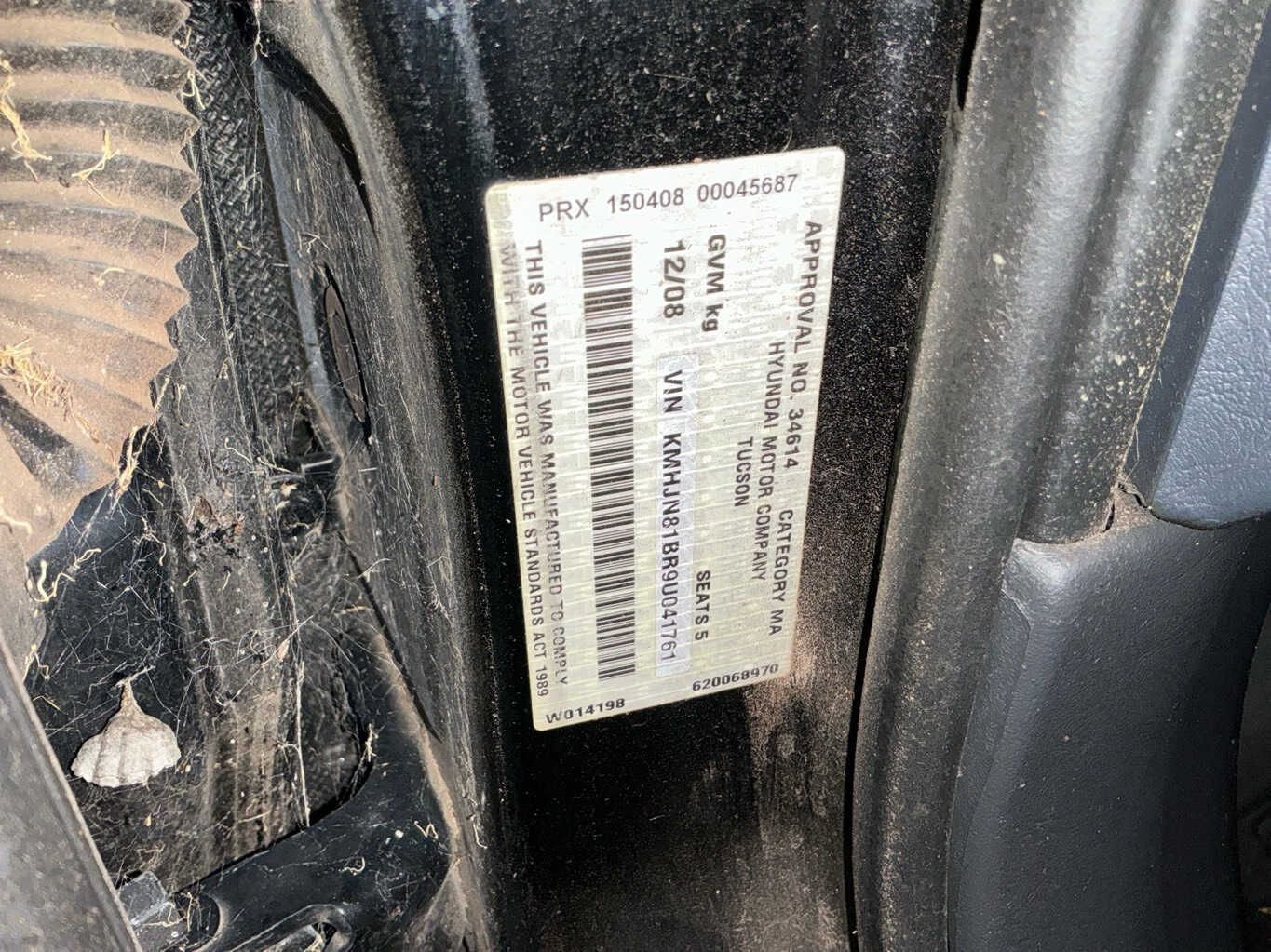 2008 Hyundai Tucson City JM