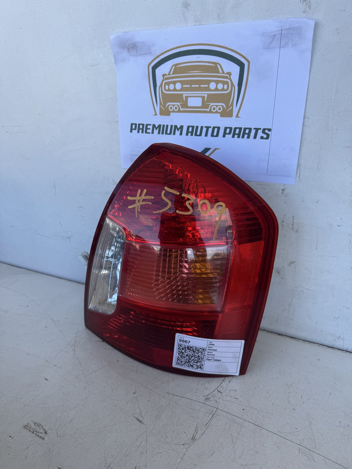 2006 Hyundai Accent MC Sedan Right Taillight