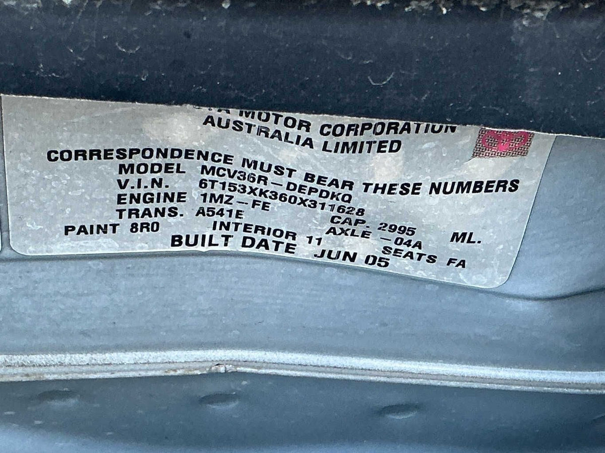 2005 Toyota Camry Altise XV30