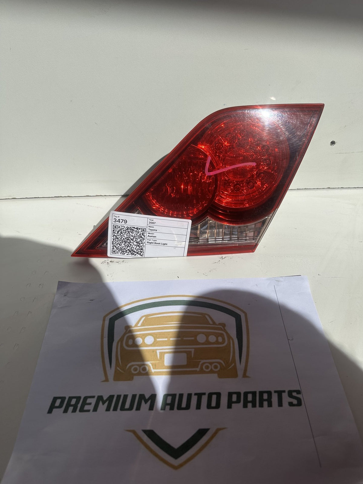 2006-2012 Toyota Aurion V40 Sedan Right Boot Light 06-124