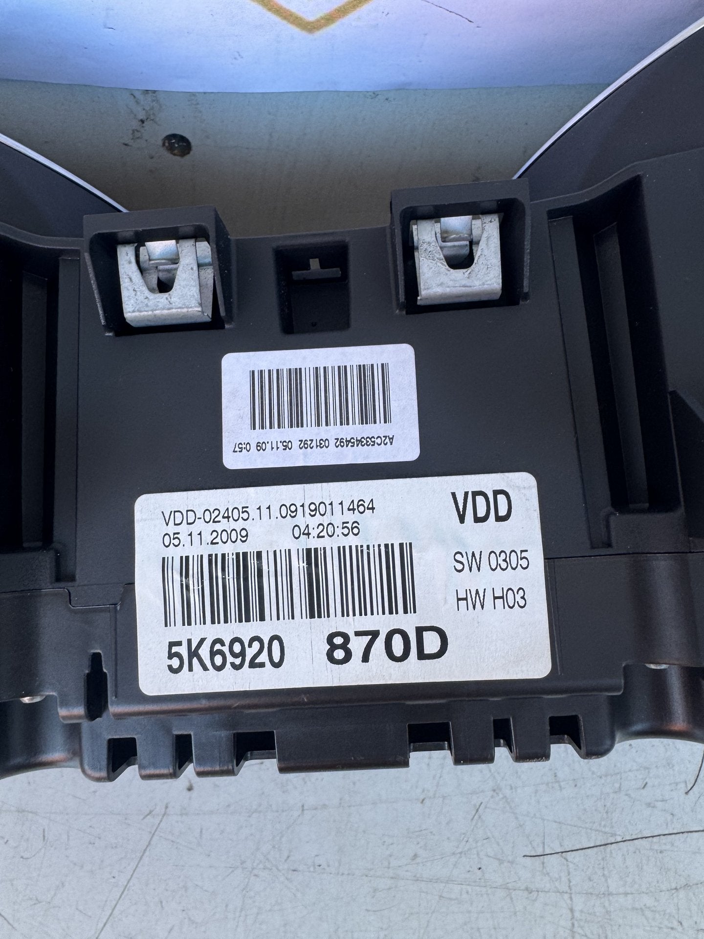 2010 Volkswagen Golf MK6- 5K Station Wagon Instrument Cluster