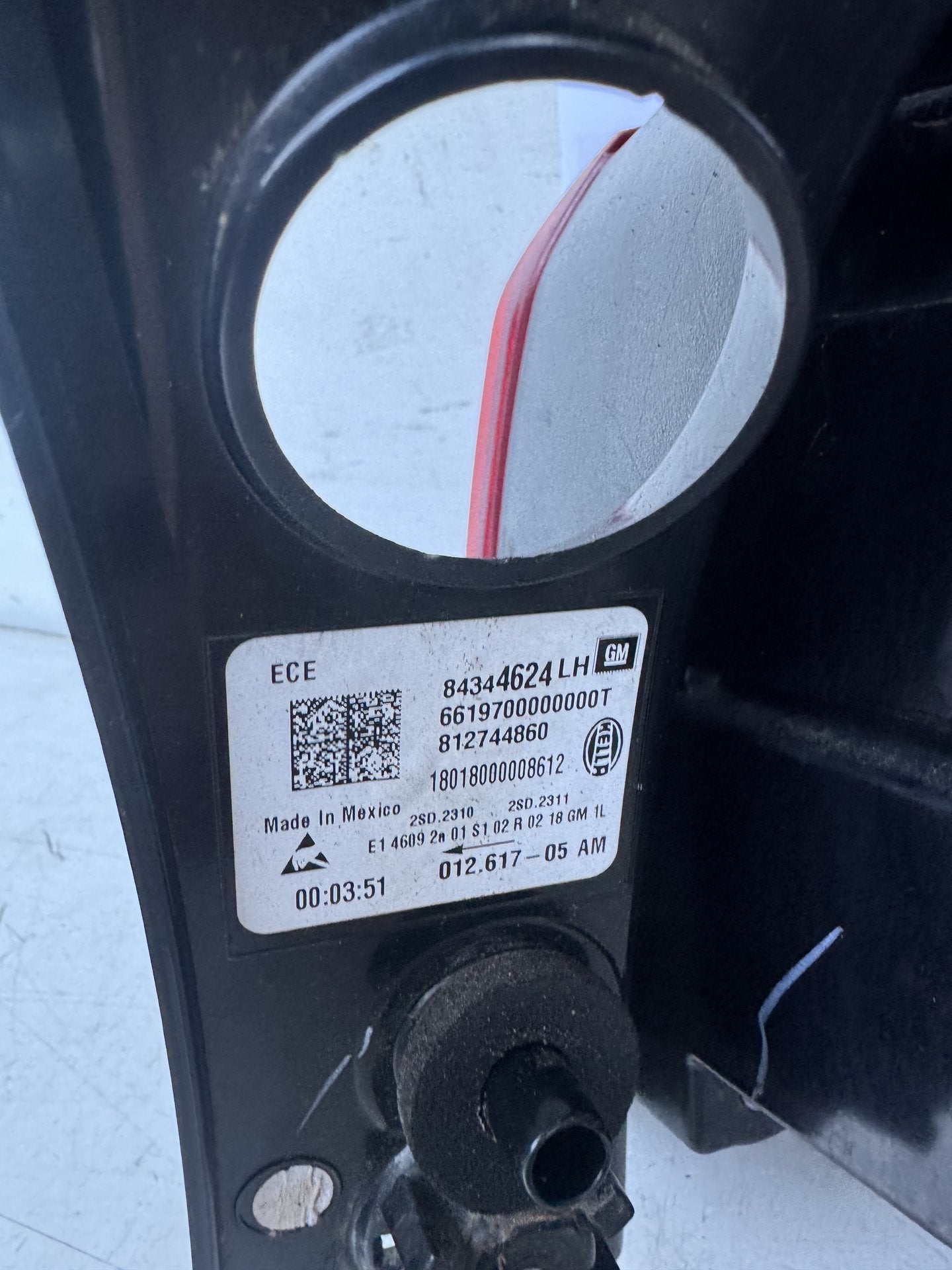 2019  EQ Left Taillight