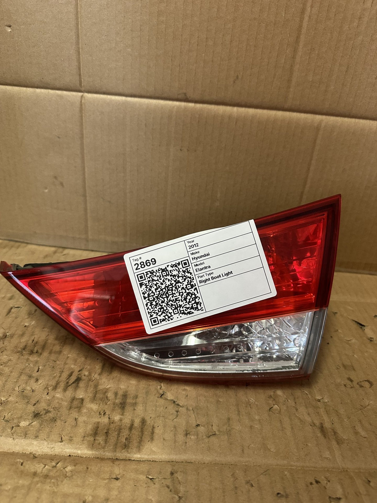 2012 Hyundai Elantra MD Sedan Right Boot Light 92404-3X0