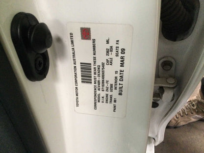2009 Toyota Camry Altise XV40