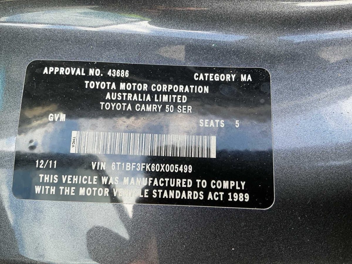 2011 Toyota Camry XV50