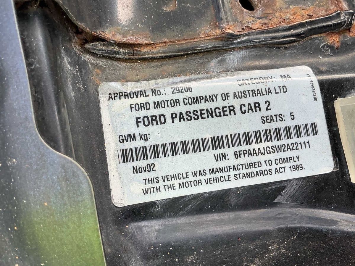 2002 Ford Fairmont BA