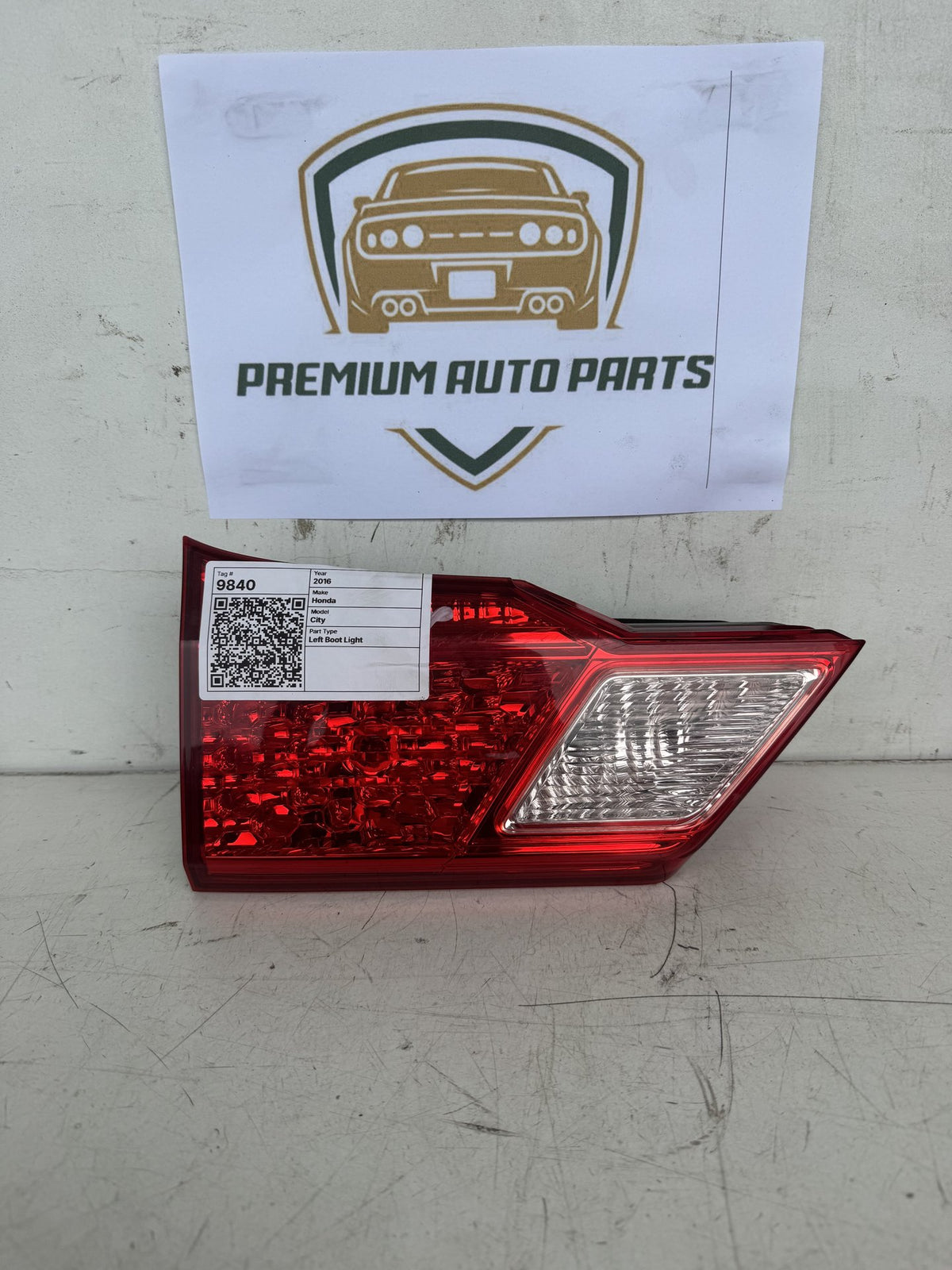2016 Honda City Left Boot Light