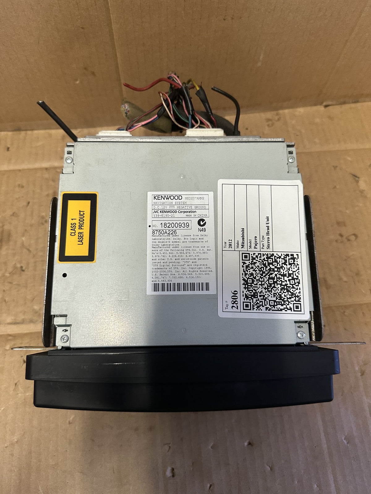 2012 Mitsubishi Pajero IV NW Station Wagon Stereo Head Unit 18200929