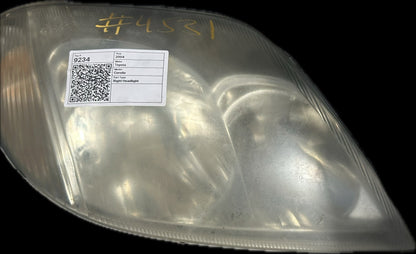 2004 Toyota Corolla E120 Hatchback Right Headlight
