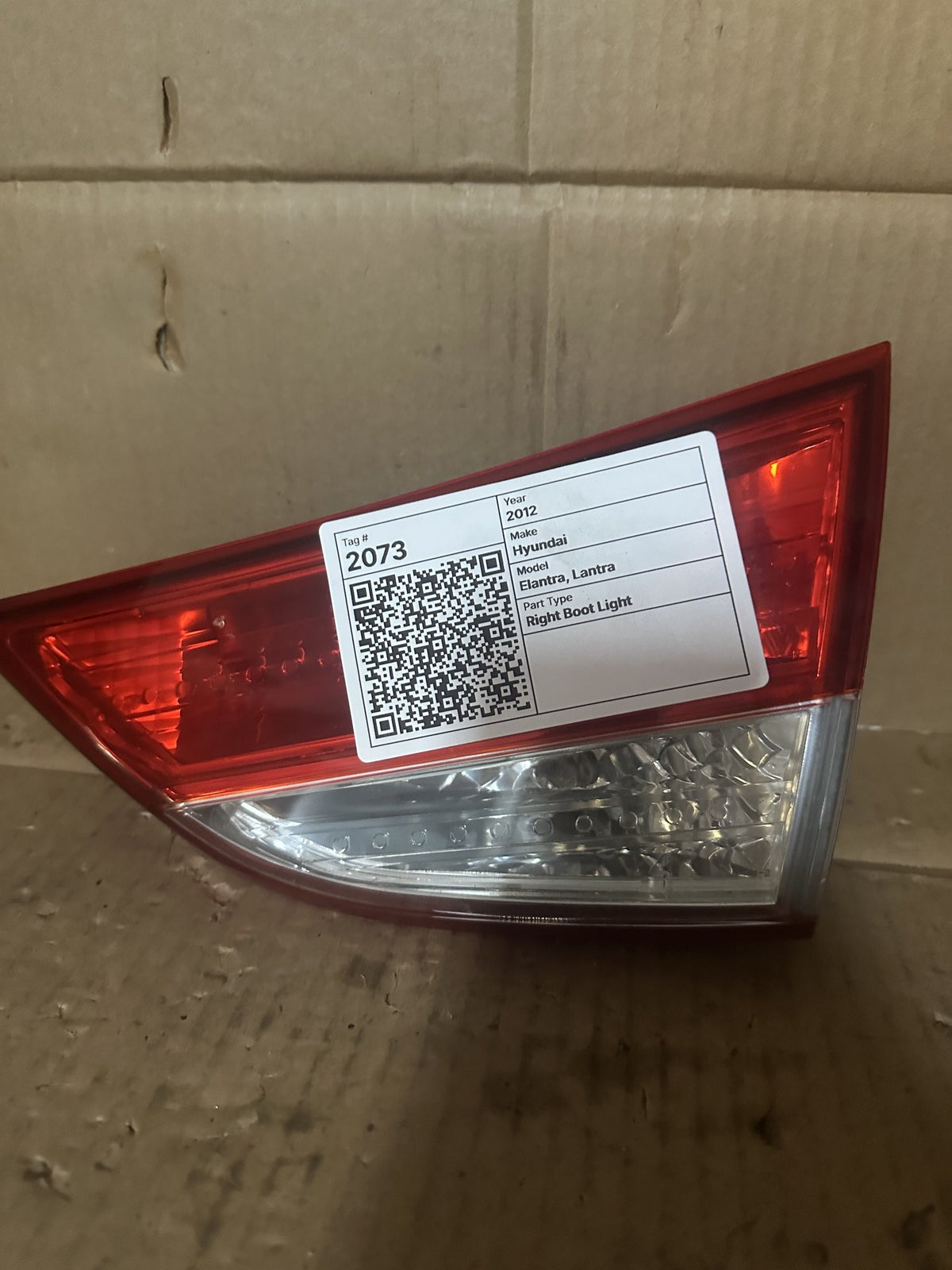 2012 Hyundai Elantra - Right Boot Light