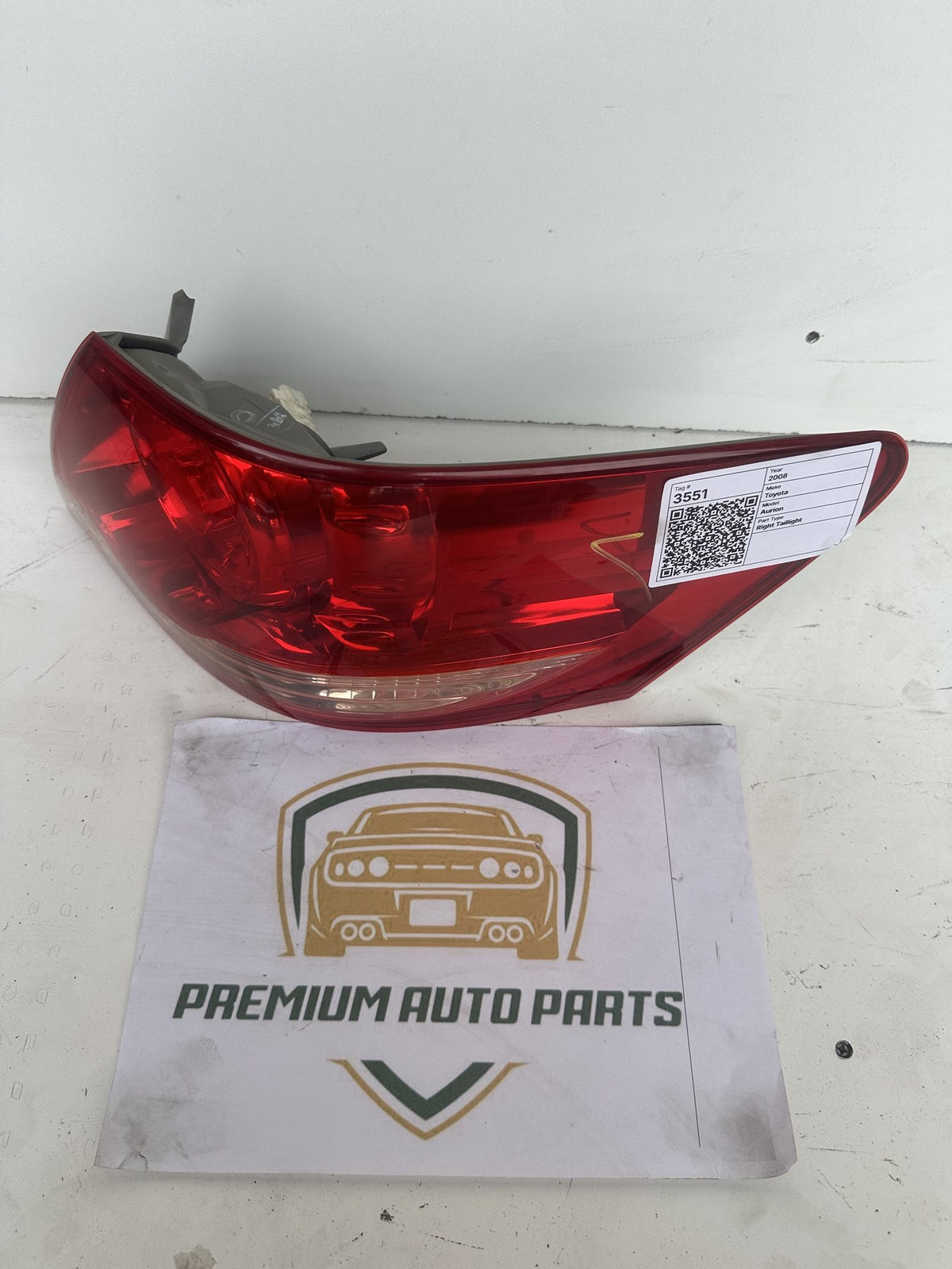 2008 Toyota Aurion GSV40R Sedan Right Taillight 06-113